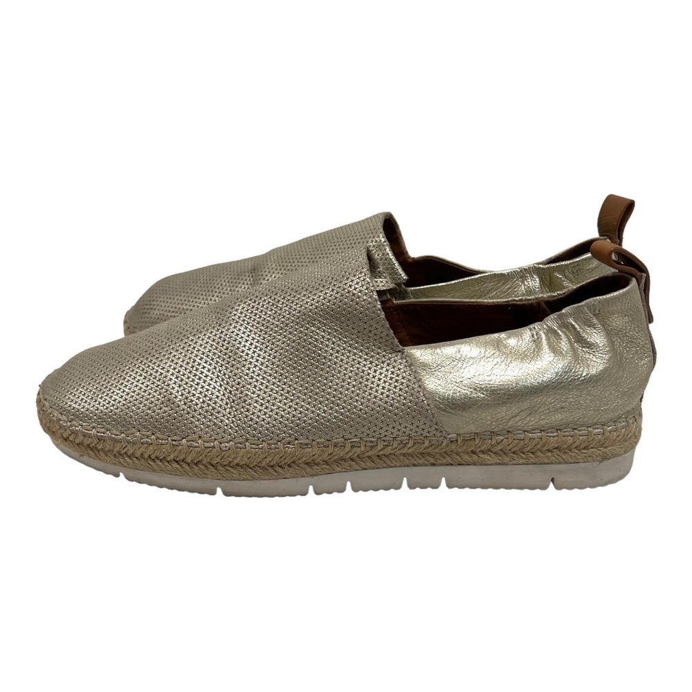 Gentle Souls Lara A-Line Sport Leather Gold Slip On Comfort Espadrilles Womens 9 - Picture 5 of 13